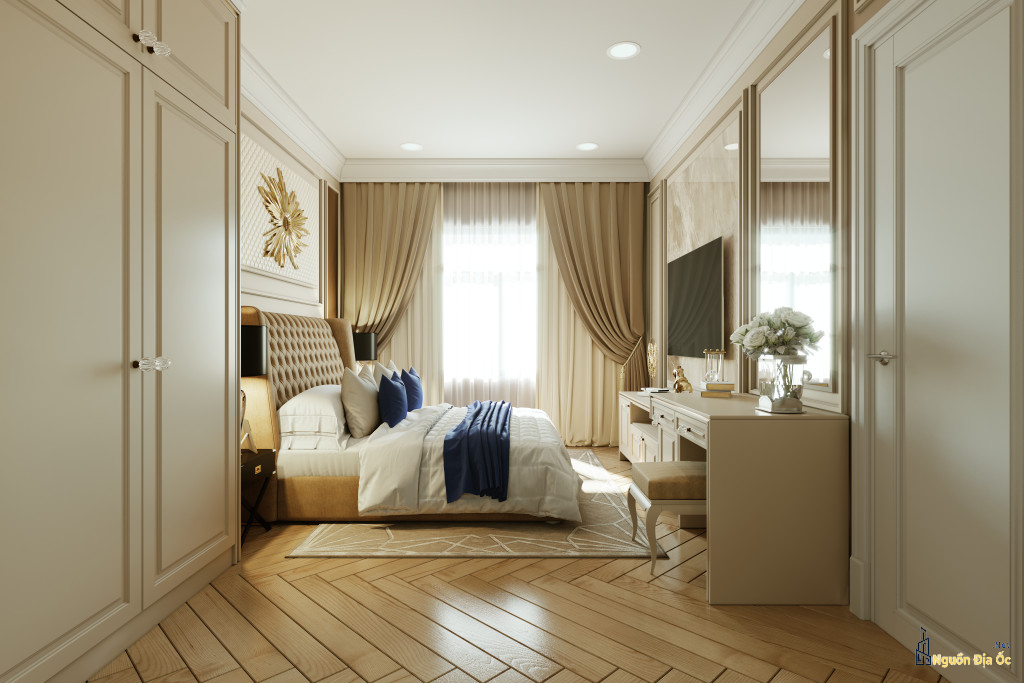Phòng ngủ căn hộ Paris Hoàng Kim