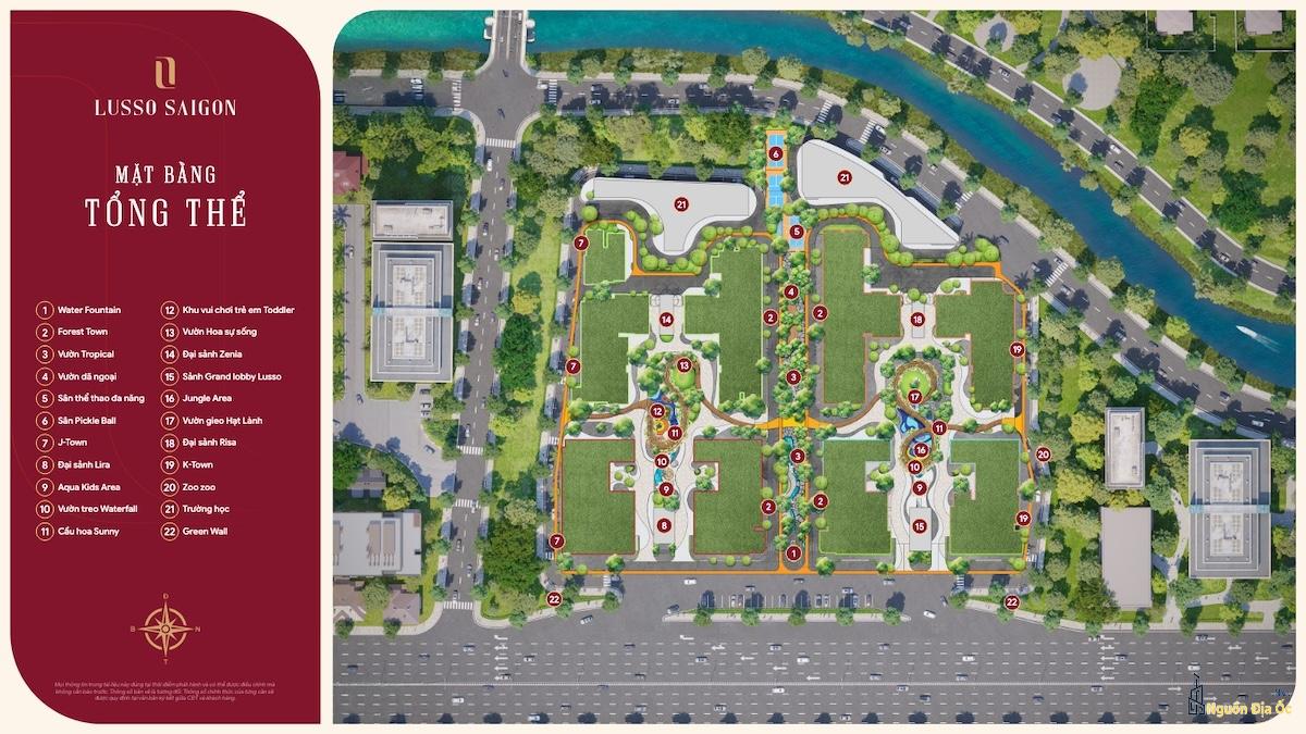 Mặt bằng Lusso D'Arte La Pura tầng trệt