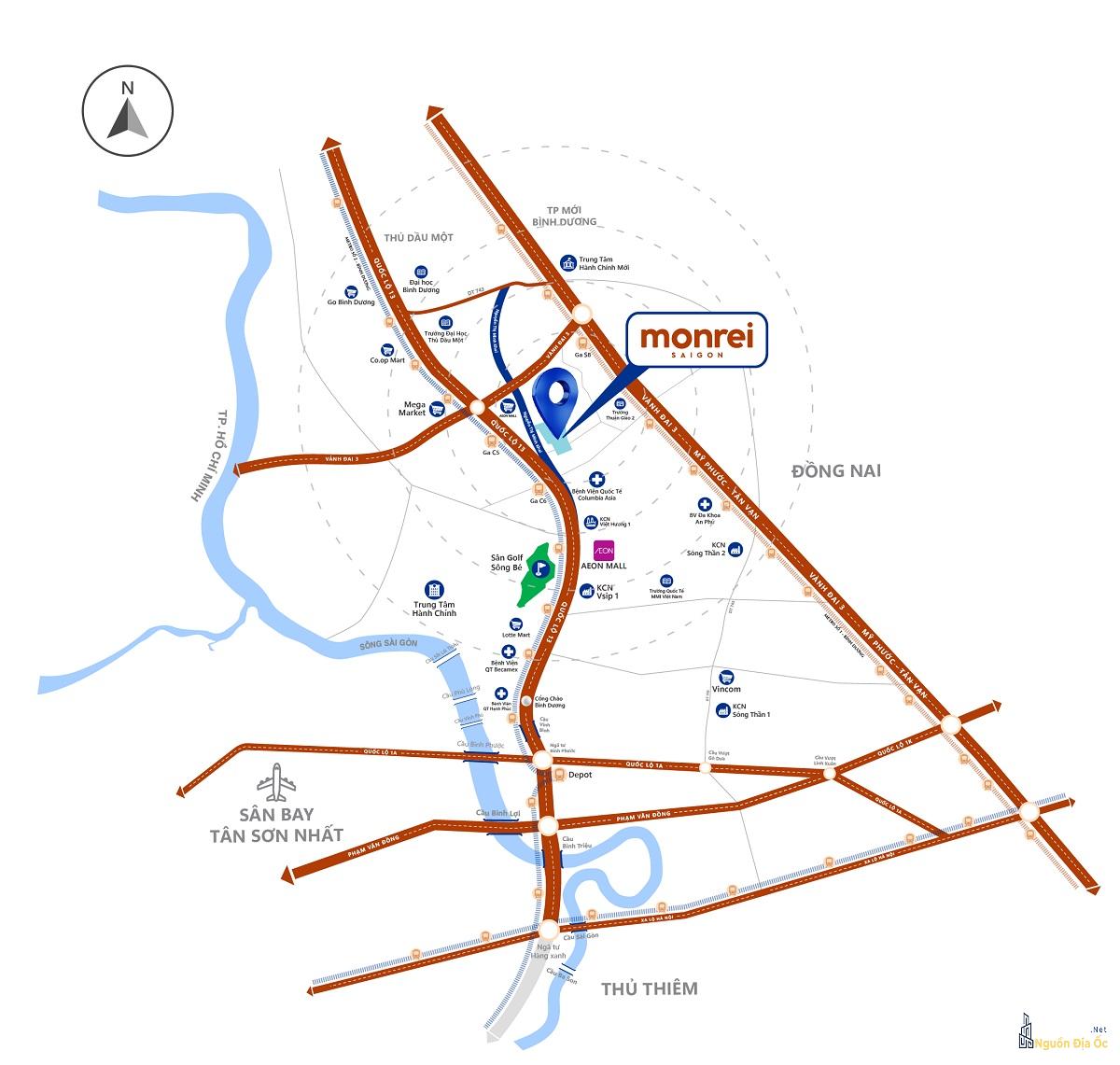 Vị trí căn hộ Monrei SaiGon