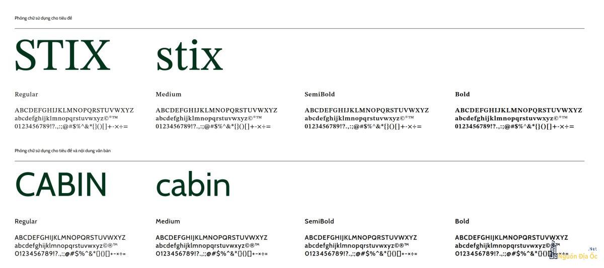 Font Chữ Vihomes Green Paradise