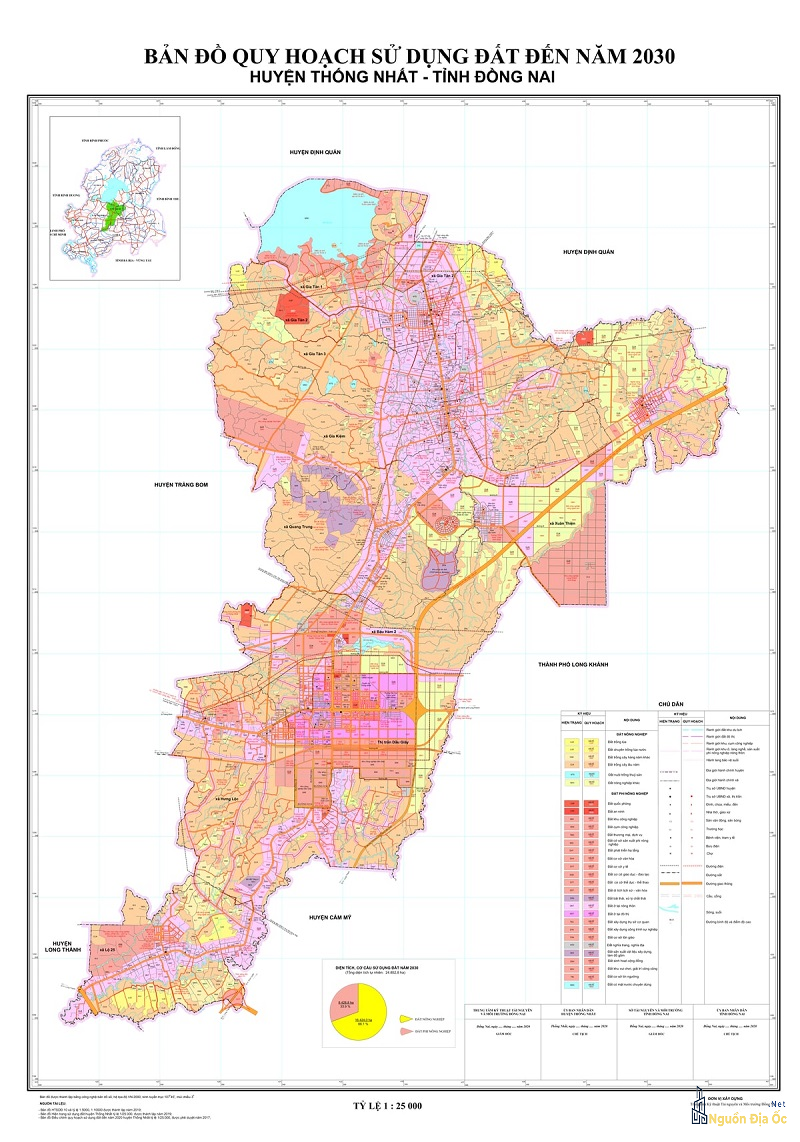 Bản đồ quy hoạch huyện Thống Nhất, Đồng Nai