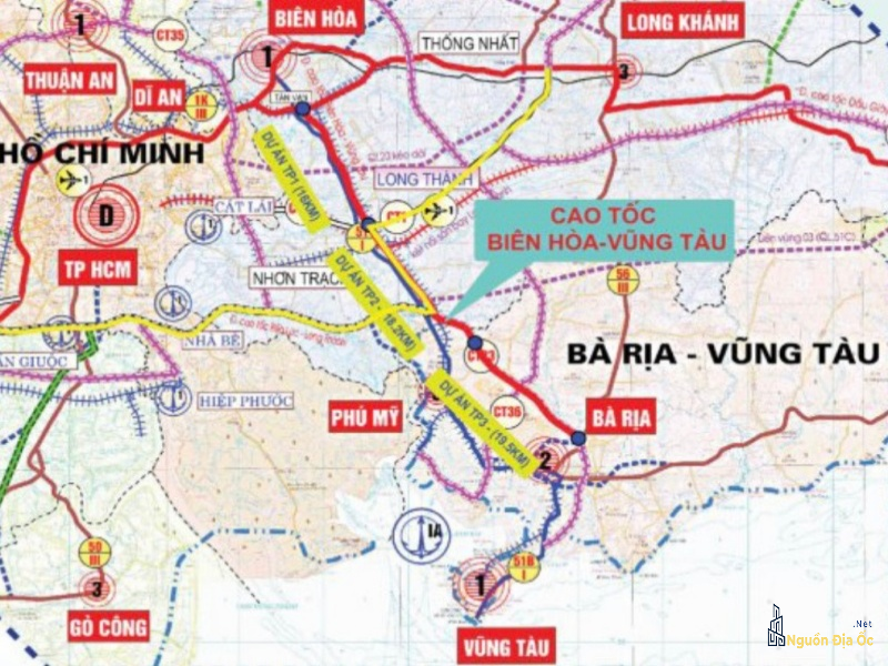 Định tuyến cao tốc Biên Hòa - Vũng Tàu
