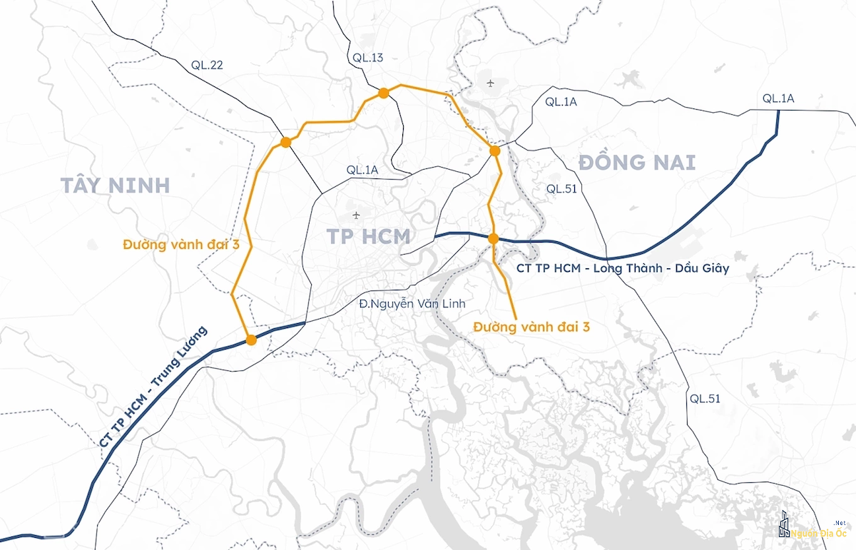 Hướng tuyến Vành đai 3 Tp HCM