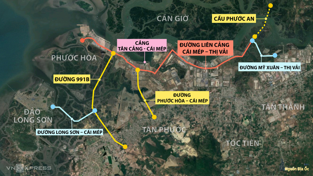 Các dự án giao thông kết nối cảng Cái Mép - Thị Vải