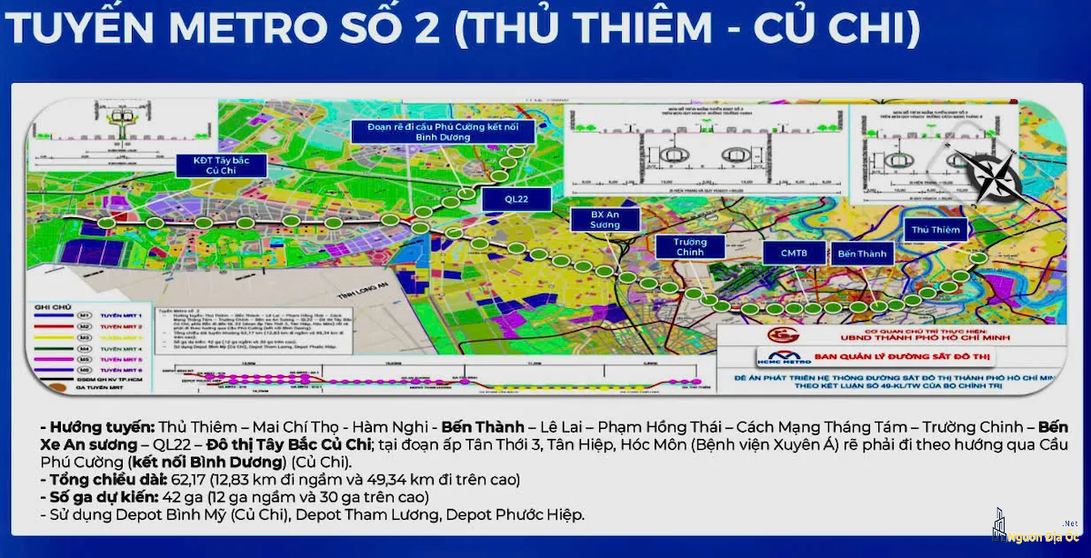 Metro số 2 Thủ Thiêm - Củ Chi