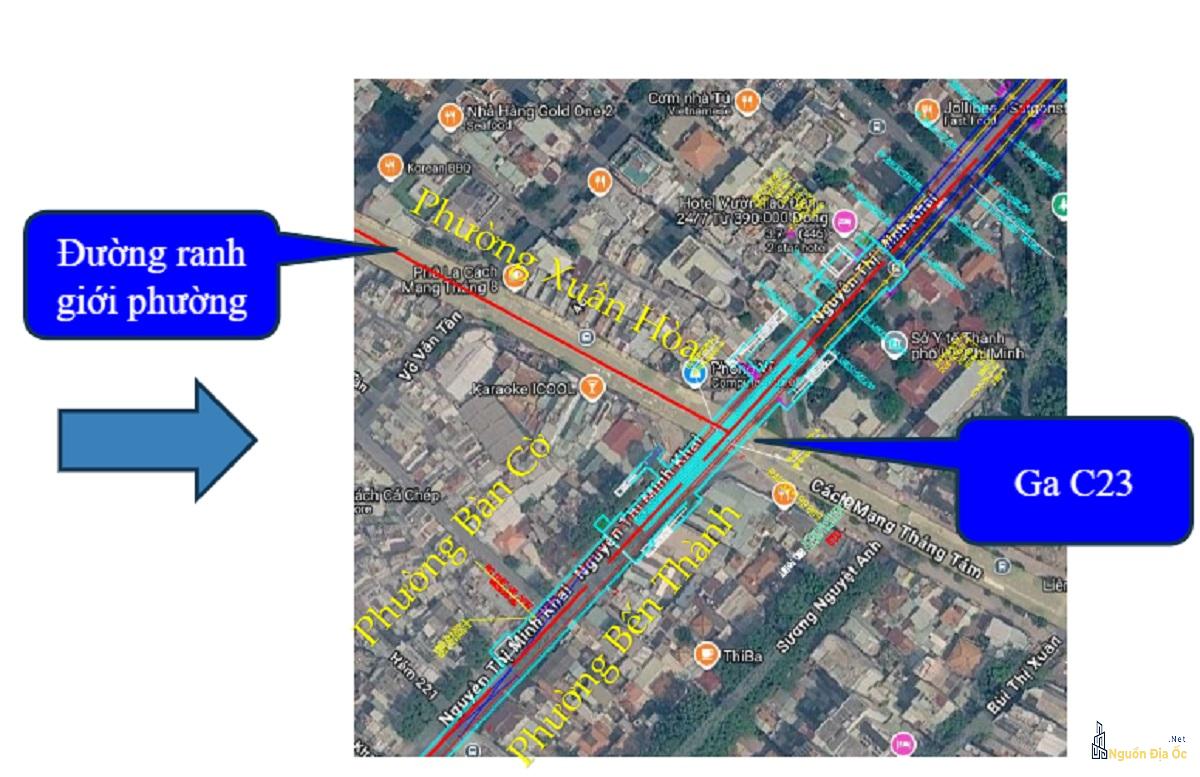 Vị trí ga Tao Đàn tuyến Metro Bình Dương TP.HCM