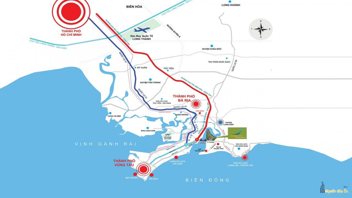 Marine City cách Cao tốc Biên Hòa- Vũng Tàu 500m