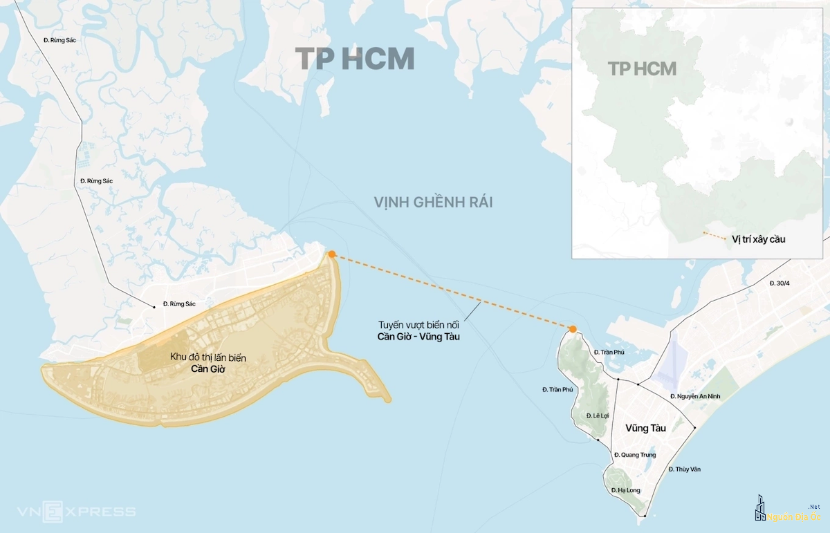 Đường vượt biển Cần Giờ - Vũng Tàu nối Vinhomes Green Paradise Đường vượt biển Cần Giờ - Vũng Tàu nối Vinhomes Green Paradise